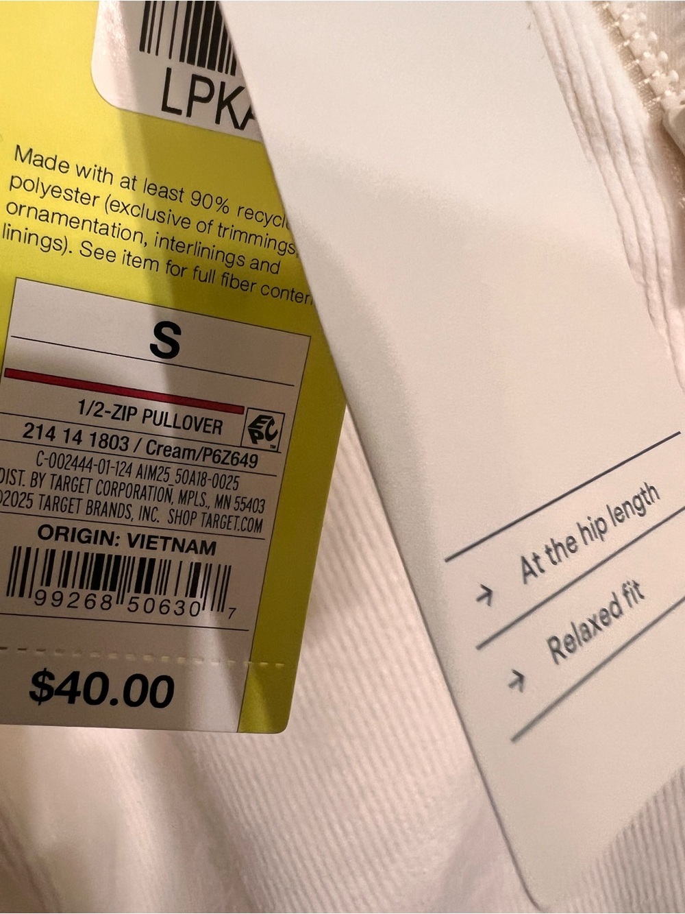 all in motion White Half-Zip Pullover - Picture 6 of 7